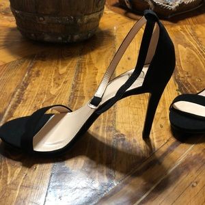 Black ankle strap heel